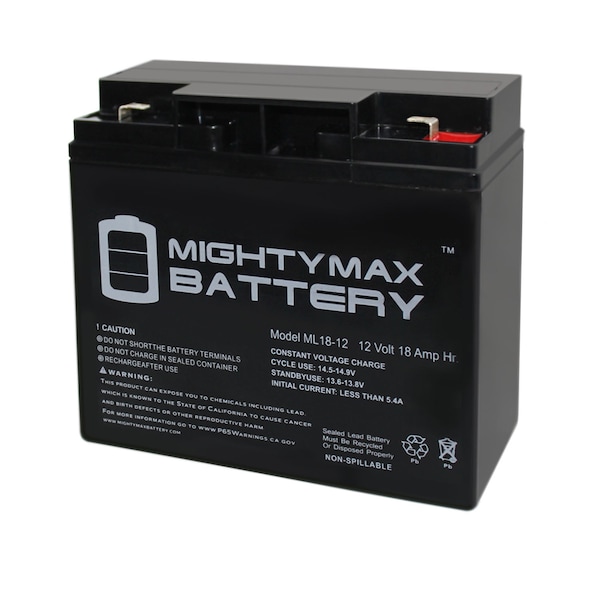 12V 18AH F2 Battery Replaces Scooter Gopher Quad Bike VRLA - 2 Pack